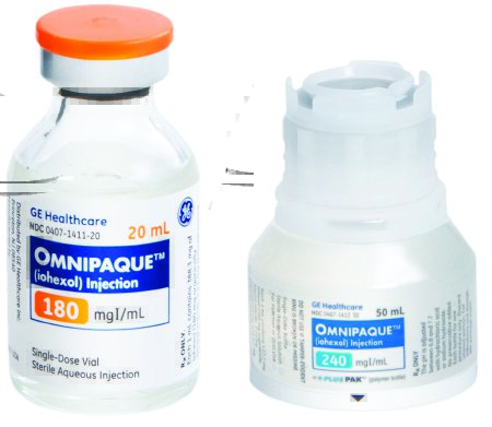 Omnipaque ® 240 Iohexol 240 mg / mL Injection Vial 10 mL SDV by GE Healthcare  ID 00407-1412-10